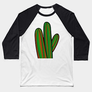 Green and Orange Cactus Baseball T-Shirt